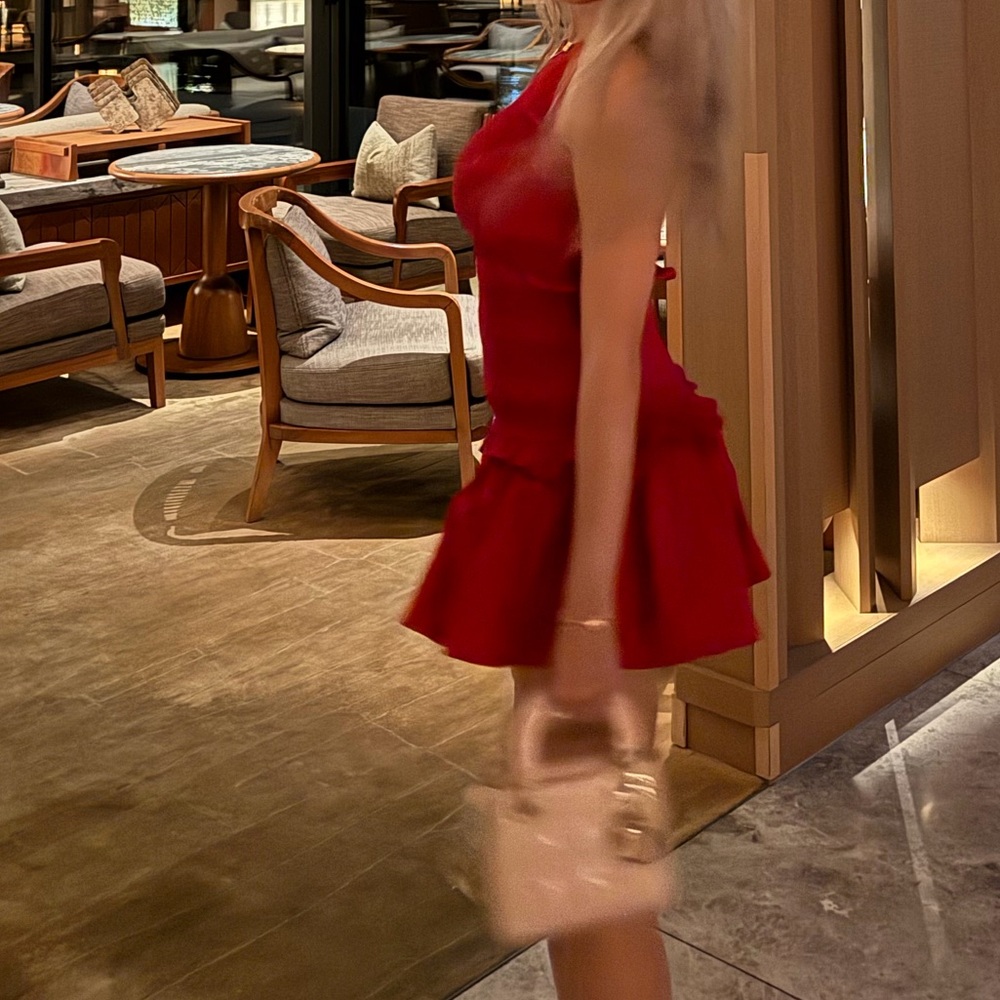Peppermayo Exclusive - Garden Kisses Shirred Mini Dress Red